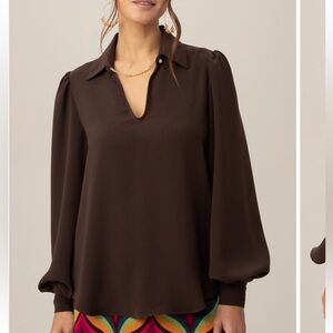 NWT SZ XXL Trina Turk Seaport Collared Top